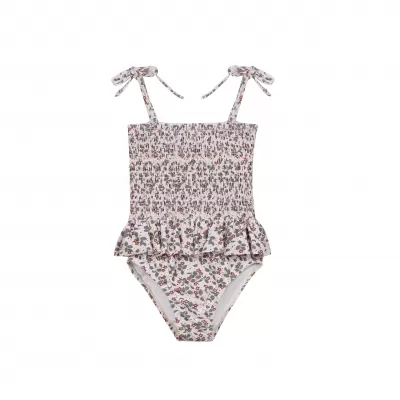 LIGHT-COLORED FLORAL SWIMSUIT