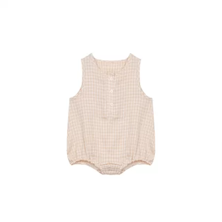 Gingham Muslin Romper