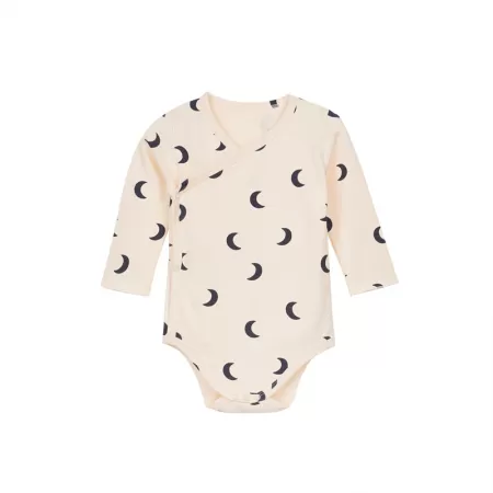Printed Longsleeve Bodysuit-Moon