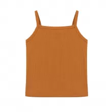 Sleeveless Waffle Vest-Orange