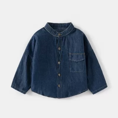 Denim shirt-long sleeves